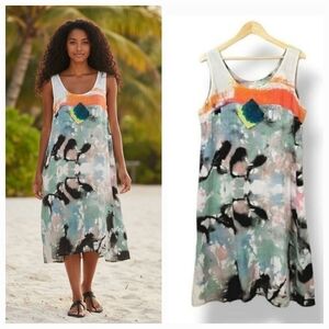 Sucesos Hand Painted One Of A Kind Artist Painter's Palette Sleeveless Dress